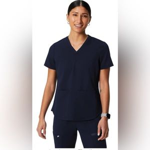Fabletics women's black scrub top size medium